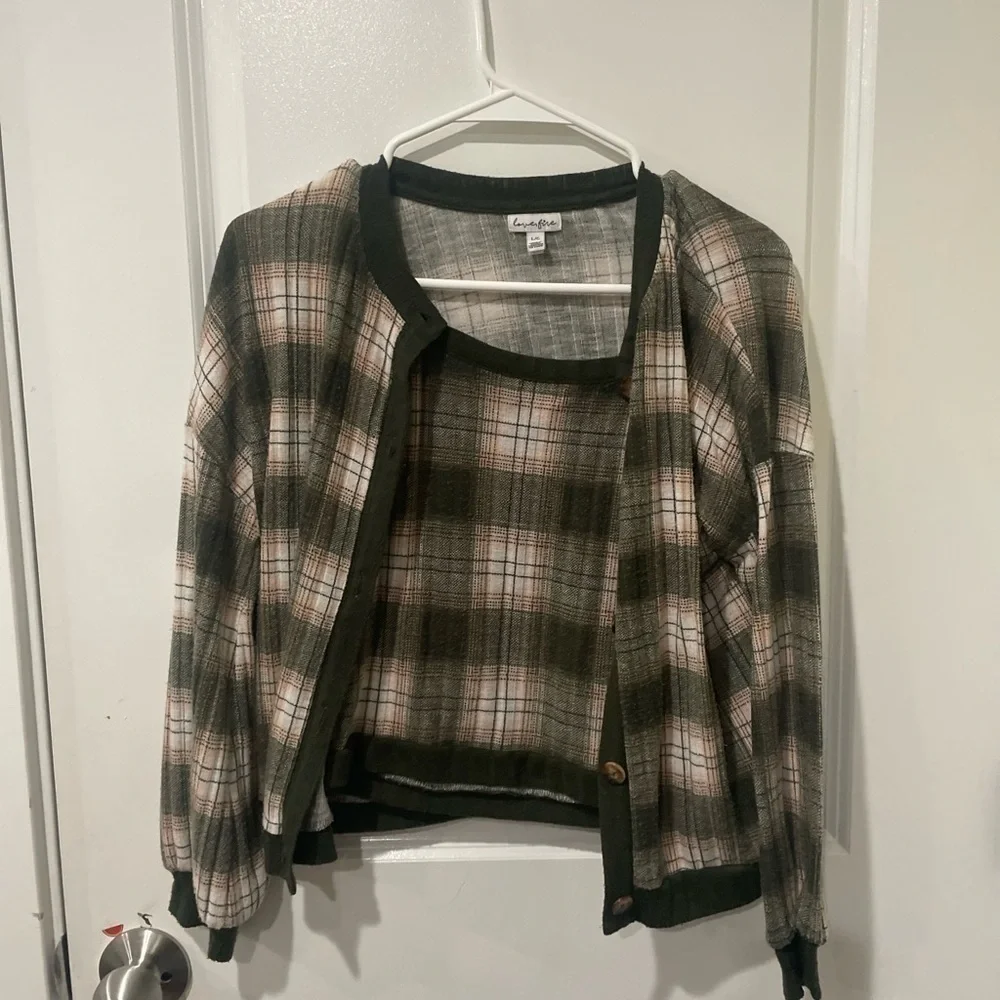 Girls Lovefire Tank and Cardigan Set